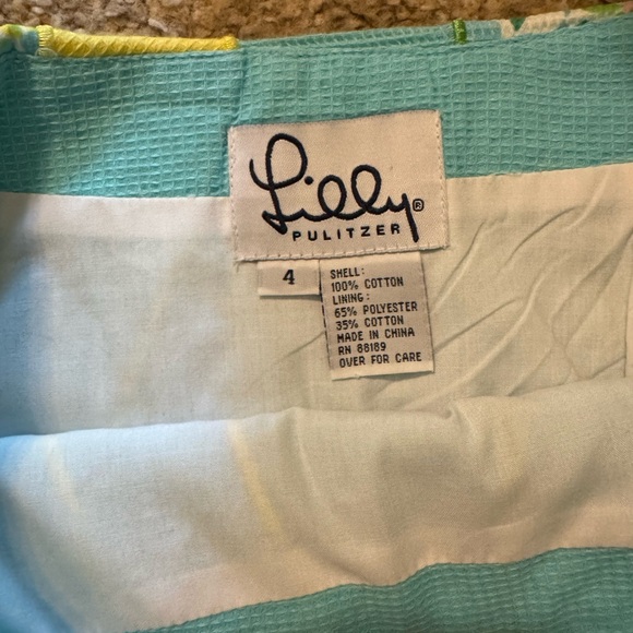 White Label Lilly Pulitzer Light Blue Patchwork Mini Skirt - Picture 3 of 3